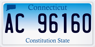 CT license plate AC96160