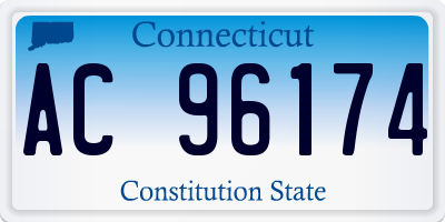 CT license plate AC96174
