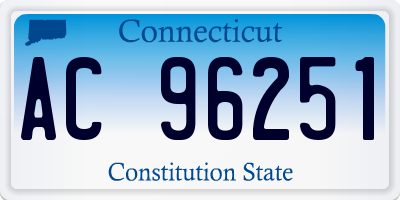 CT license plate AC96251