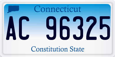 CT license plate AC96325