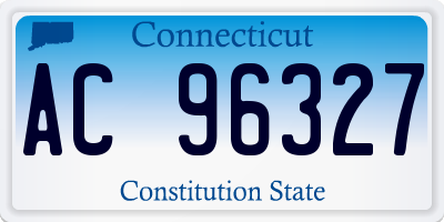 CT license plate AC96327