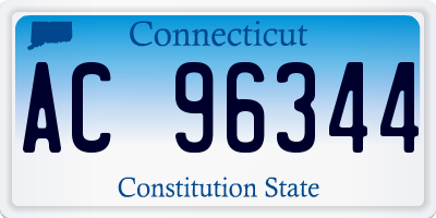CT license plate AC96344