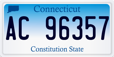 CT license plate AC96357