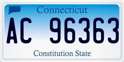 CT license plate AC96363