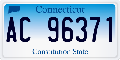 CT license plate AC96371