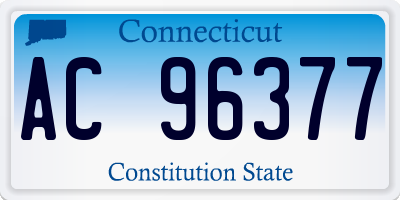 CT license plate AC96377