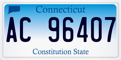 CT license plate AC96407