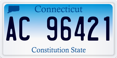 CT license plate AC96421