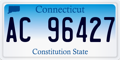 CT license plate AC96427