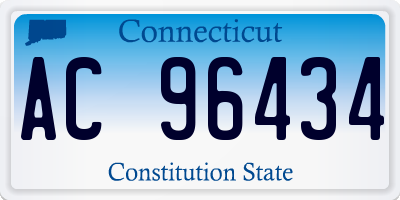 CT license plate AC96434