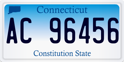 CT license plate AC96456