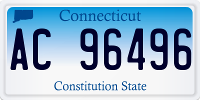 CT license plate AC96496