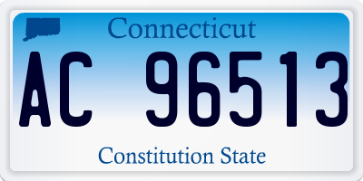 CT license plate AC96513