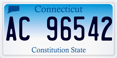 CT license plate AC96542