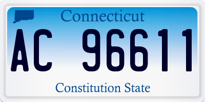 CT license plate AC96611