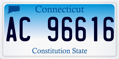 CT license plate AC96616