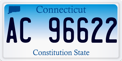 CT license plate AC96622