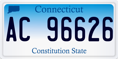 CT license plate AC96626
