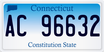 CT license plate AC96632