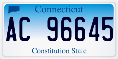 CT license plate AC96645