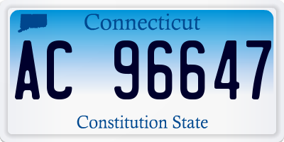 CT license plate AC96647