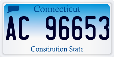 CT license plate AC96653