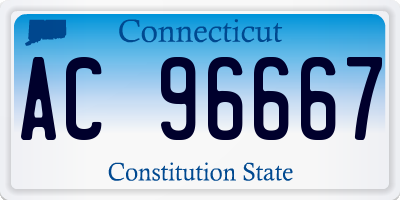 CT license plate AC96667