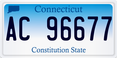 CT license plate AC96677