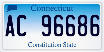 CT license plate AC96686