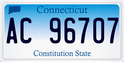 CT license plate AC96707