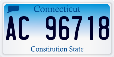 CT license plate AC96718