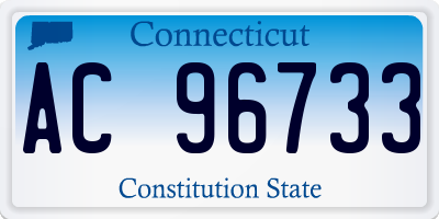 CT license plate AC96733