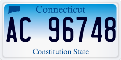 CT license plate AC96748