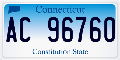 CT license plate AC96760