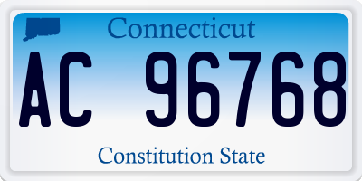 CT license plate AC96768