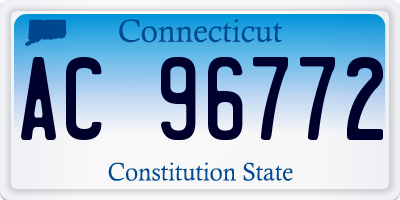 CT license plate AC96772