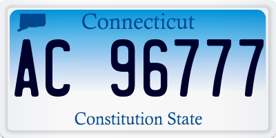 CT license plate AC96777