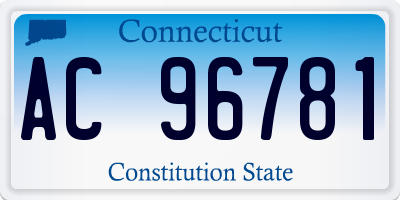 CT license plate AC96781