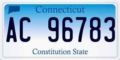 CT license plate AC96783