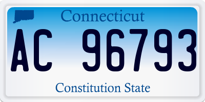 CT license plate AC96793