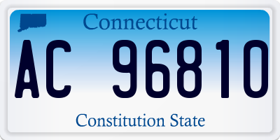 CT license plate AC96810