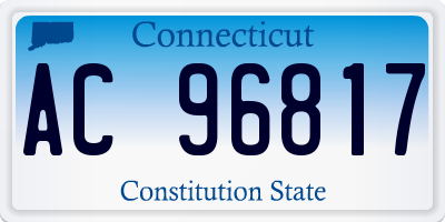 CT license plate AC96817