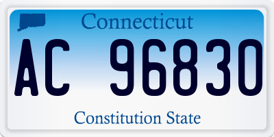 CT license plate AC96830