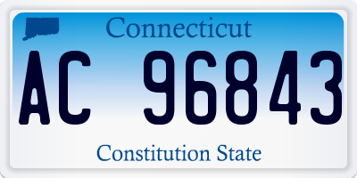 CT license plate AC96843