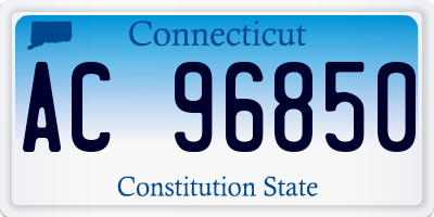 CT license plate AC96850