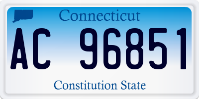 CT license plate AC96851