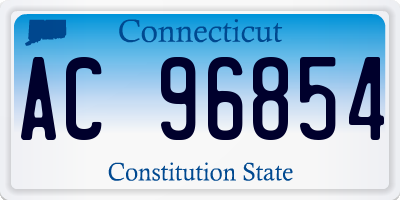CT license plate AC96854