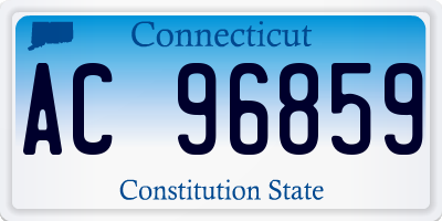 CT license plate AC96859