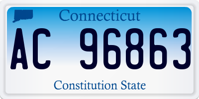 CT license plate AC96863