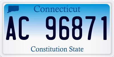 CT license plate AC96871